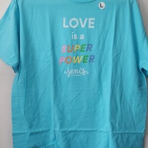 Jeni's Ice Creams Blue Short Sleeve Tee - Love is a Superpower